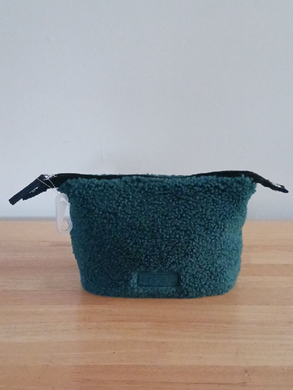 Athleta All About Sherpa Small Cosmetic Pouch Pine Green NWT